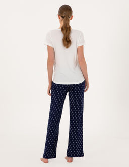 Beyaz K_sakollu Pijama Tak_m_