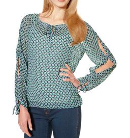 Блузка, зеленая