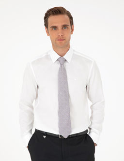Beyaz Slim Fit Uzun Kollu Basic G_mlek - Pierre cardin фото 3