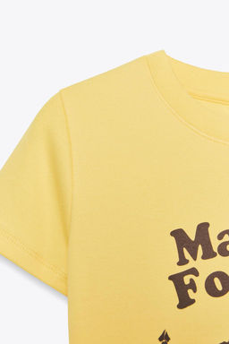 T-SHIRT WITH TEXT PRINT - Zara фото 15