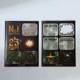 Подарочный набор С 23 февраля: блокнот А6 32 листа, значок, наклейки 12 шт., карандаши 2 шт. - Artfox фото 7