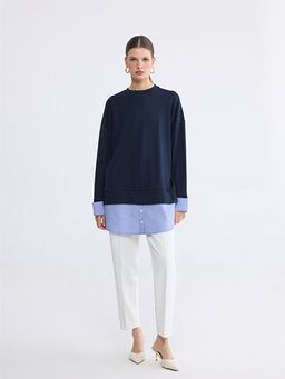 Bisiklet Yaka Oversize Kad?n Tunik