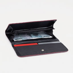 Кошелёк на кнопке, цвет бордовый - Simaland фото 4