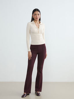 Ekstra Dar Fit ?spanyol Pa?a Kad?n Pantolon