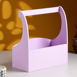 Кашпо деревянное Symmetric Heart, сердце, с ручкой, 2512,510(28) см Сиреневый - Дарим красиво фото 2