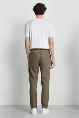 %100 Pamuk Relax Fit Rahat Kesim Yazl_k M_slin K_sa Pa_a Jogger Pantolon