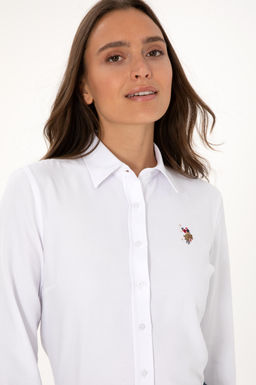 Kad_n Beyaz Uzun Kollu Basic G_mlek Sepette S_rpriz _ndirim - U.s. polo assn фото 2