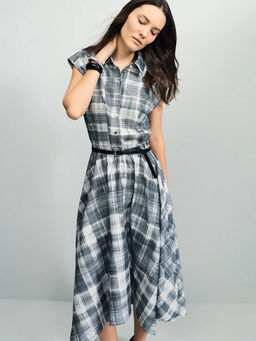 Платье миди в клетку / Zarina