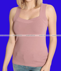 Цена за 1 шт. Майки женские Miss Emma Турция широкие бретели арт. 10023 ПУДРОВЫЙ