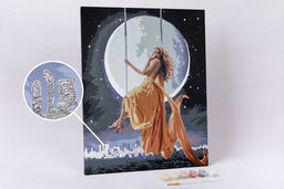 ФРЕЯ PNB/PLPT-172 Набор для раскрашивания по номерам ( с поталью ) 50 х 40 см Лунная элегия