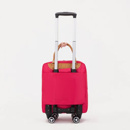 Сумка дорожная 18 на колёсах, отдел на молнии, наружный карман, цвет розовый - Simaland фото 2