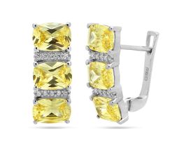 Серьги из серебра крайола циркон, Сардина