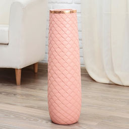 Ваза напольная «Геометрия люкс», ромбики, , 14×60 см, розовая