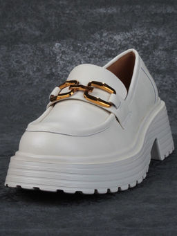 03-PDAG52-2 BEIGE Лоферы женские (натуральная кожа)