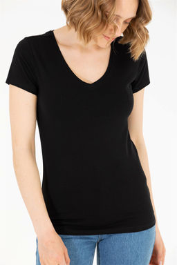 Женская черная футболка Basic - U.s. polo assn фото 13