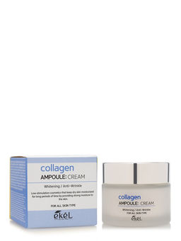 Ампульный крем для лица с коллагеном - Collagen Ampoule Cream Whitening/Anti-Wrinkle, 50мл