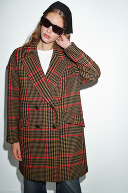 OVERSIZE CHECK COAT - Zara фото 6