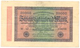 Банкнота 20000 марок 1923 года Германия
