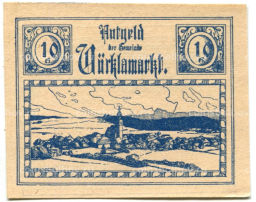 10 геллеров 1920 года Австрия Фёлькермаркт(нотгельд)