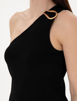 Siyah Slim Fit Triko Ti__rt