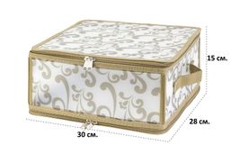 Кофр складной для хранения 30*28*15 см Узор на серебре на молнии, пластик. - Elan gallery фото 2