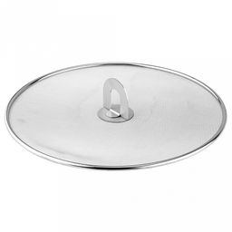 "Люкс" Крышка-сито "Брызгоулавливатель" д25см, нержавеющая сталь, складная ручка из нержавейки, в п/эт пакете (Китай)