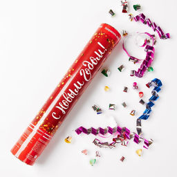 Хлопушка пневматическая С Новым Годом!, фольга-серпантин, 30 см - Страна карнавалия фото 4