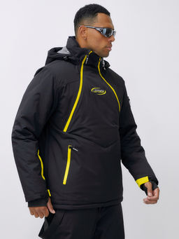 Горнолыжный костюм анорак мужской зимний черного цвета 389Ch - Leifensh фото 18