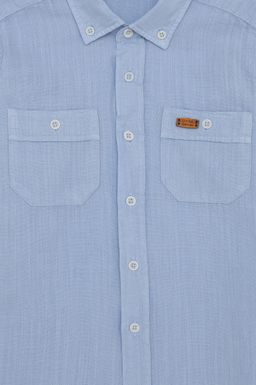 U. S. Polo Assn Синяя рубашка с длинным рукавом для мальчика - U.s. polo assn фото 3