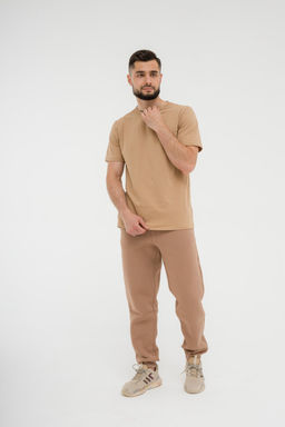 265 Брюки мужские утепленные с манжетами, беж - Knitka wear фото 3