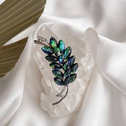 Брошь-подвеска Веточка Халиотис
