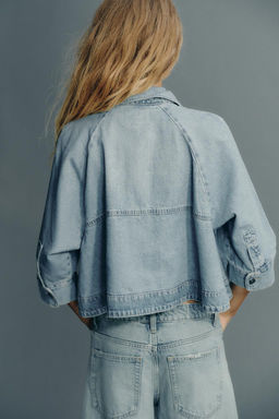 TRF DENIM CAPE JACKET - Zara фото 6