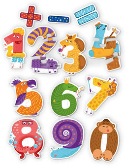 ФРЕЯ PZL-BК-013 Пазлы для малышей Веселые цифры 41 элемент