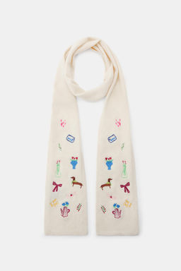 EMBROIDERED KNIT SCARF - Zara фото 3