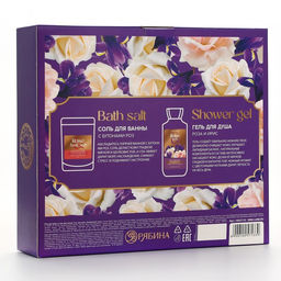 Подарочный набор URAL LAB, гель для душа 295 мл и соль для ванны с бутонами роз 150 г  фото 4