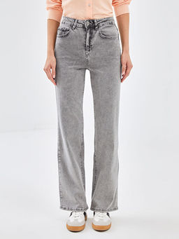 Wideleg Kad?n Jean Pantolon