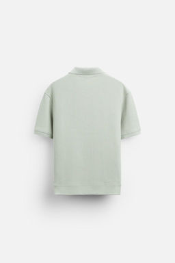 TEXTURED POLO SHIRT WITH RIBBED TRIMS - Zara фото 63