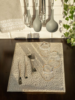 Коврик для сушки посуды 38x50 молочный