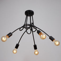 Люстра «Узел» E27 5×40 Вт черный 54×54×40 см