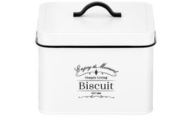Банка д/печенья 3 л 19*16,5*16 см "Bisсuit" с крышкой, белая