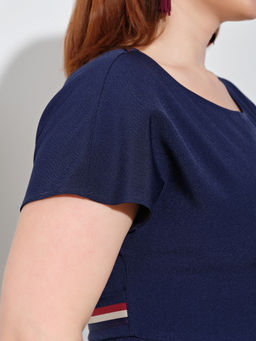 Платье 0083-3 темно-синий