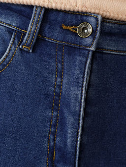 Прямые джинсы из эластичного денима на флисе - Vilatte фото 6