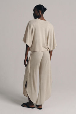 CAMISETA ESCOTE PICO CON LINO / Arena - Zara фото 3