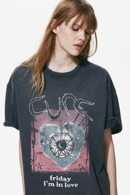 Camiseta oversize estampada - H&m фото 6