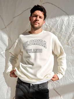 Свитшот молочного цвета с принтом FLORIDA молочный +печать 121813