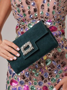 Замшевый клатч Deboro 31016 форест