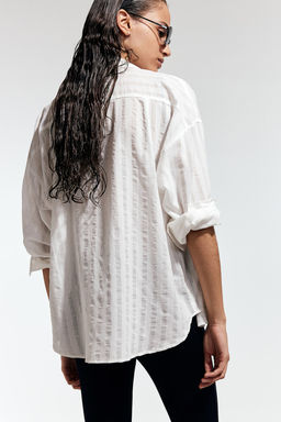Camisa oversize de algodon - H&m фото 5