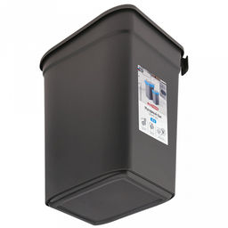 Ведро для мусора с плавающей крышкой пластмассовое SMART BIN 10л, с креплением для мусорных пакетов, серый Econova(Россия) - Домашняя мода фото 8
