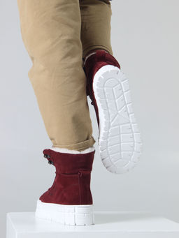 Ботинки EDART 216.212131w. бордо замша/шерсть  фото 12