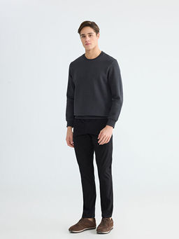 Bisiklet Yaka Erkek Sweatshirt